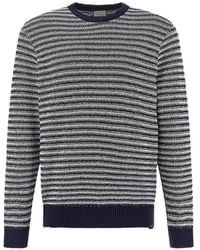 Paul & Shark - Bouclé Striped Crew-Neck Sweater - Lyst