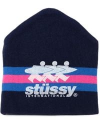 Stussy - Berretto A Righe Con Logo - Lyst