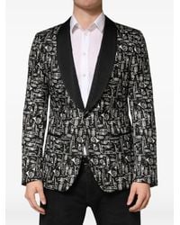 Dolce & Gabbana - Black Jazz Club Silk Single Breasted Blazer - Lyst