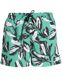 BOSS - Floral-Print Swim Shorts - Lyst