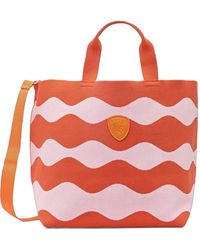 Blauer - Wave-Pattern Logo-Patch Tote Bag - Lyst