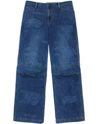Adererror - Distressed Wide-leg Jeans - Lyst