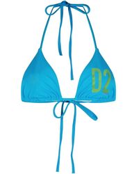DSquared² - Top bikini a triangolo Technicolour - Lyst
