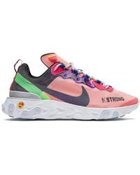 Nike React Element 55 Premium Sneakers In Iridescent Purple Canvas With  Rubber Pods in Blue for Men | Lyst Canada