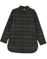 Yohji Yamamoto - Madras Plaid Padded Shirt - Lyst