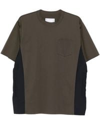 Sacai - Panelled Pocket T-Shirt - Lyst