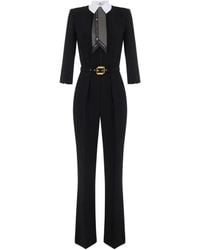 Elisabetta Franchi - Scarf-Detail Jumpsuit - Lyst