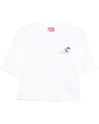 DIESEL - T-Cropyn Floral T-Shirt - Lyst