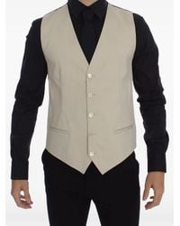 Dolce & Gabbana - V-Neck Button-Up Vest - Lyst