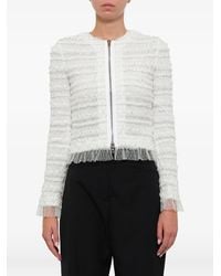 Givenchy - Ruffled Sheer-Panel Jacket - Lyst