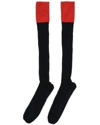 DSquared² - Two-Tone Ribbed-Knit Lurex-Detail Socks - Lyst