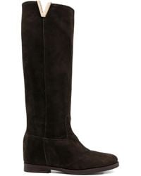 Julie Dee - Suede Knee-High Boots - Lyst