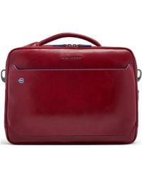 Piquadro - Logo-Lettering Leather Laptop Bag - Lyst