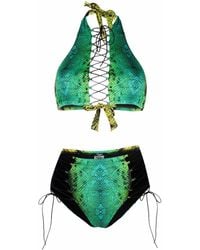 Noire Swimwear - Bikini mit Schlangenleder-Print - Lyst