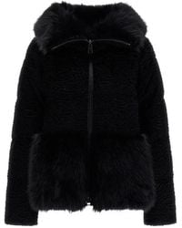 Herno - Astrakhan-Effect Faux-Fur Jacket - Lyst