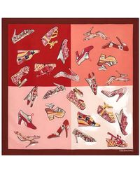Ferragamo - Genio-Print Silk Scarf - Lyst