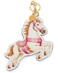 Moschino - Horse-Print Leather Keyring - Lyst
