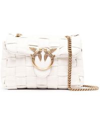 Pinko Leather Love Simply Shoulder Bag in Black - Save 4% - Lyst