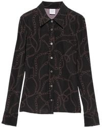 Caliban - Chain-Link-Print Long-Sleeve Shirt - Lyst