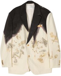Feng Chen Wang - Natural-dye Single-breasted Blazer - Lyst