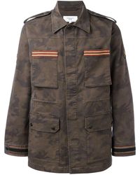 Fashion Clinic Military-Jacke mit Camouflage-Print - Grün