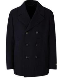 Canali - Double-Breasted Notch-Lapel Coat - Lyst