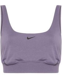 Nike - Top corto Chill Terry - Lyst