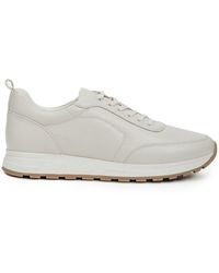12 STOREEZ - Panelled Leather Low-top Sneakers - Lyst