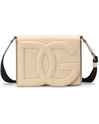 Dolce & Gabbana - Bolso de hombro con logo en relieve - Lyst