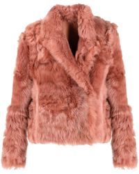 Yves Salomon - Cropped Shearling Leather Jacket - Lyst