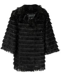Alberta Ferretti - Long-Sleeves Fringed Jacket - Lyst