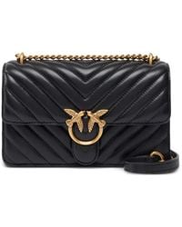 Pinko - Love Birds Chevron-Quilted Shoulder Bag - Lyst
