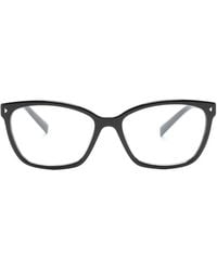 Prada - Logo-Print Square-Frame Glasses - Lyst