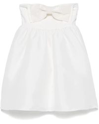 Self-Portrait - Taffeta Bandeau Mini Dress - Lyst