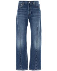 McQueen - Dart-Detail Straight-Leg Jeans - Lyst