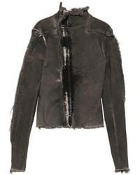Rick Owens - Frayed-Edge Denim Jacket - Lyst