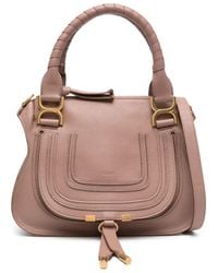 Chloé - Borsa Tote Marcie Con Logo Goffrato Mini - Lyst