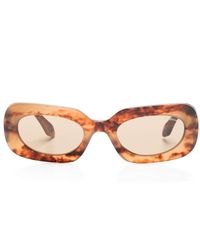 Giorgio Armani - Sonnenbrille mit eckigem Gestell - Lyst