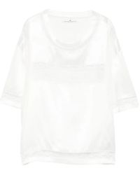 Ermanno Scervino - Lace-Trimmed Silk Top - Lyst