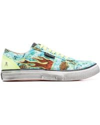 Philipp Plein - Sneakers Aus Canvas Mit Flammen-Print - Lyst