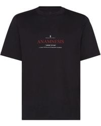 Brunello Cucinelli - Printed Cotton T-Shirt - Lyst
