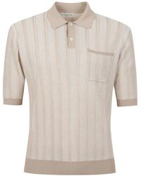 Ballantyne - Pocket Ribbed Polo Shirt - Lyst