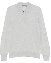 Canali - Quarter-Zip Knitted Polo Shirt - Lyst