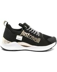 Just Cavalli - Logo-Print Lace-Up Sneakers - Lyst