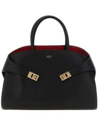 Ferragamo - Medium Hug Gancini-Buckle Tote Bag - Lyst
