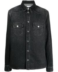 Off-White c/o Virgil Abloh - Embroidered-Logo Denim Shirt - Lyst