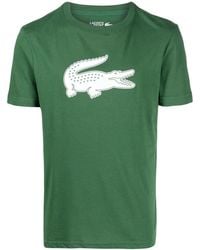 Lacoste - Logo-Print Cotton T-Shirt - Lyst