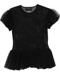 Simone Rocha - Ruffled Puff-Sleeve Top - Lyst