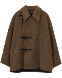 Lemaire - Belted Felted Duffle Jacket - Lyst