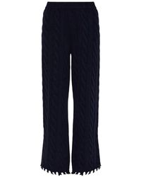 Akep - Cable-Knit Wool Straight-Leg Trousers - Lyst